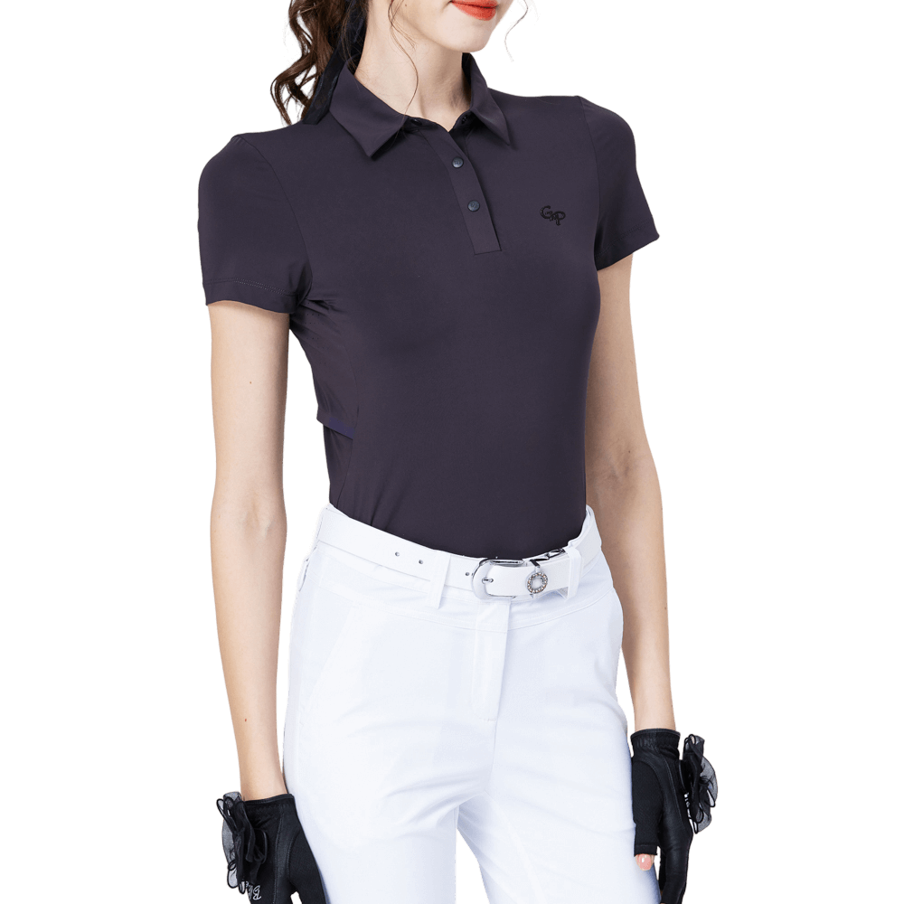 GoPlayer Women's Cool and Breathable Short-Sleeve T-Shirt (Dark Brown)