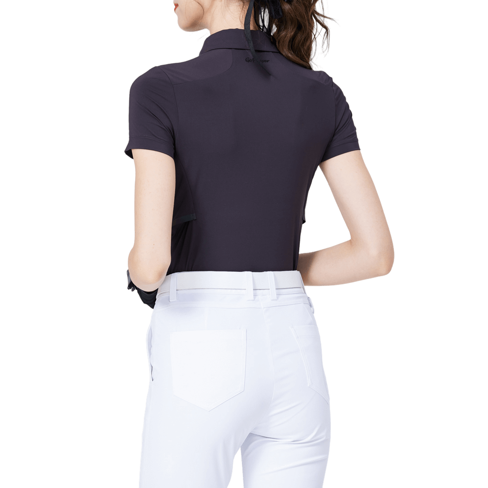 GoPlayer Women's Cool and Breathable Short-Sleeve T-Shirt (Dark Brown)