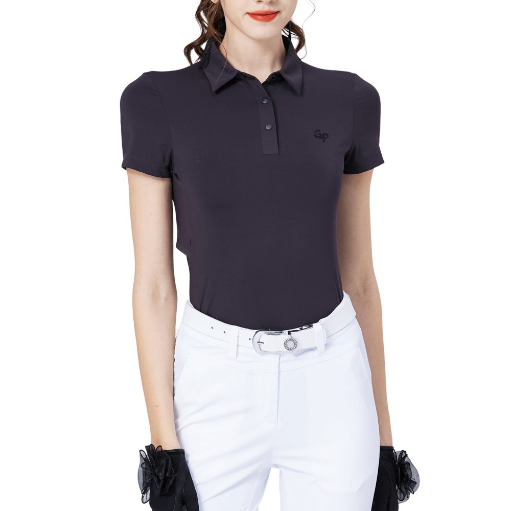 GoPlayer Women's Cool and Breathable Short-Sleeve T-Shirt (Dark Brown)