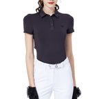 GoPlayer Women's Cool and Breathable Short-Sleeve T-Shirt (Dark Brown)