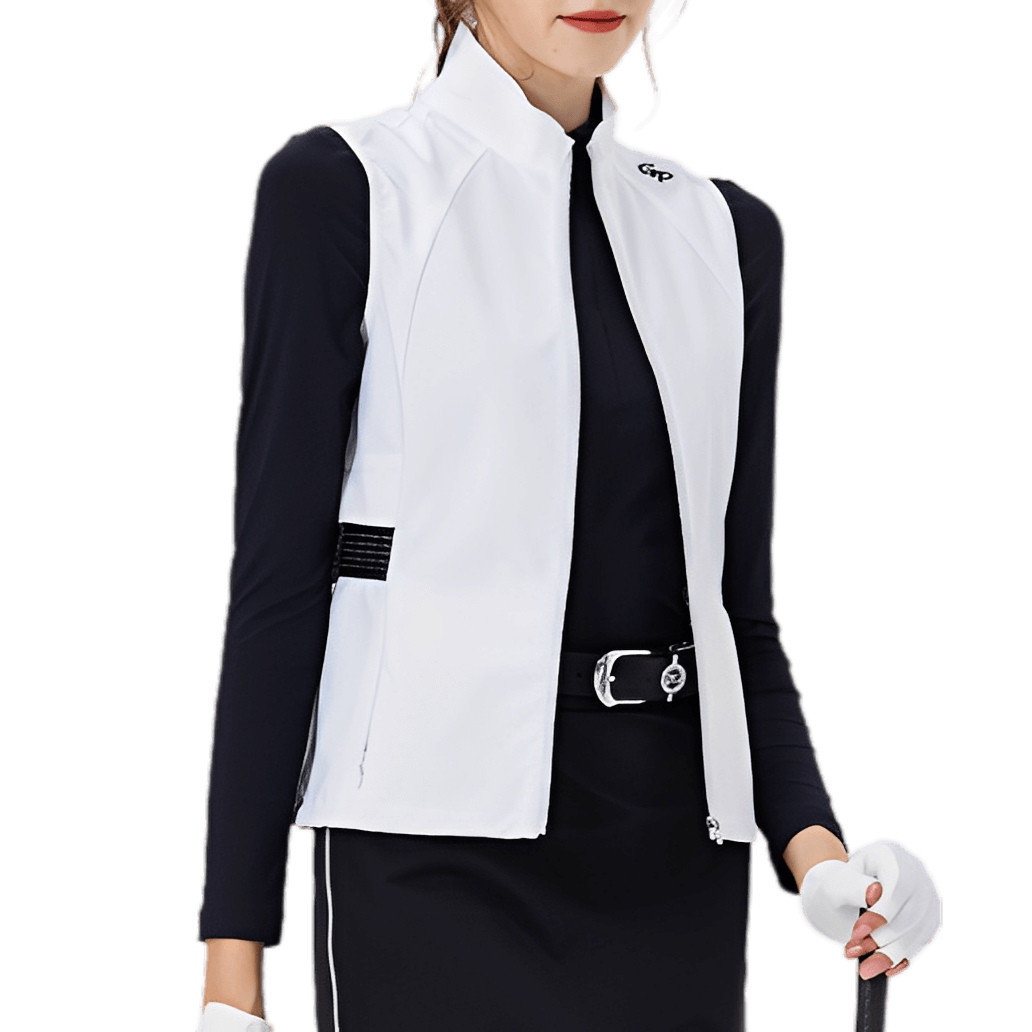 GoPlayer Ladies' Golf Waterproof Sports Vest (White)