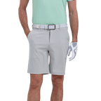 GoPlayer Men's Perforated Breathable Golf Shorts (Light Gray)