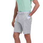 GoPlayer Men's Perforated Breathable Golf Shorts (Light Gray)
