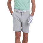 GoPlayer Men's Perforated Breathable Golf Shorts (Light Gray)