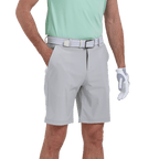 GoPlayer Men's Perforated Breathable Golf Shorts (Light Gray)