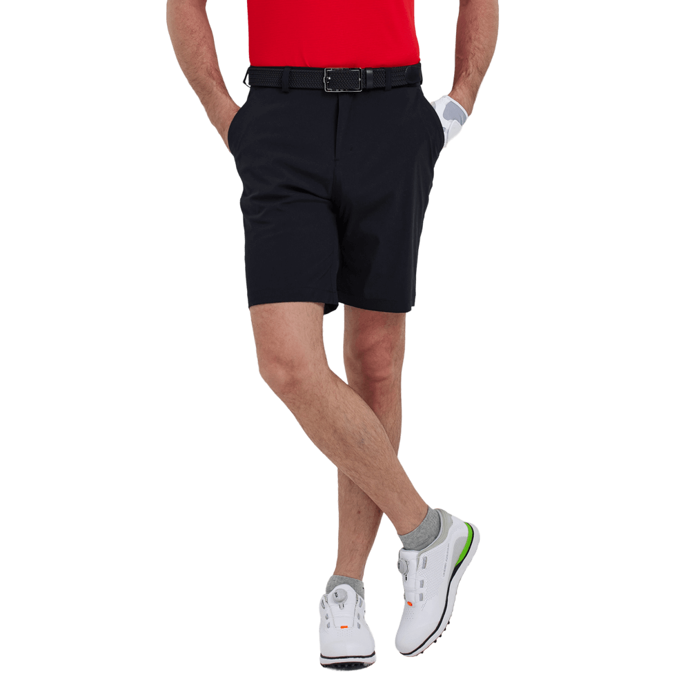 GoPlayer Men's Perforated Breathable Golf Shorts (Black)