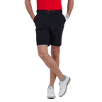 GoPlayer Men's Perforated Breathable Golf Shorts (Black)