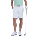 GoPlayer メンズ パンチング エラスティック ゴルフ ショーツ (ホワイト)