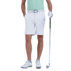 GoPlayer メンズ パンチング エラスティック ゴルフ ショーツ (ホワイト)