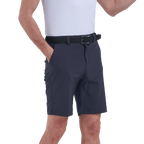 GoPlayer men's punched elastic golf shorts (blue gray)