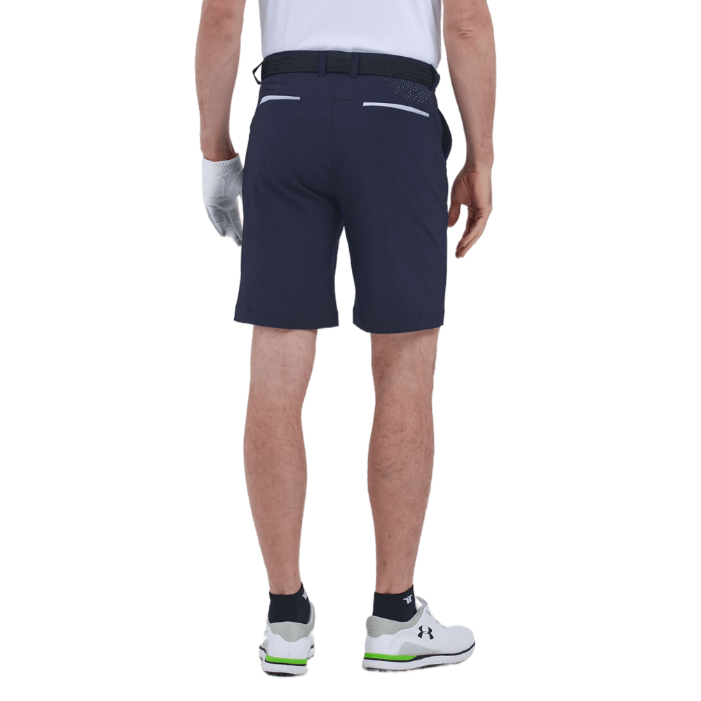 GoPlayer men's punched elastic golf shorts (blue gray)