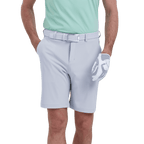 GoPlayer men's punched elastic golf shorts (light gray)