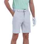 GoPlayer men's punched elastic golf shorts (light gray)