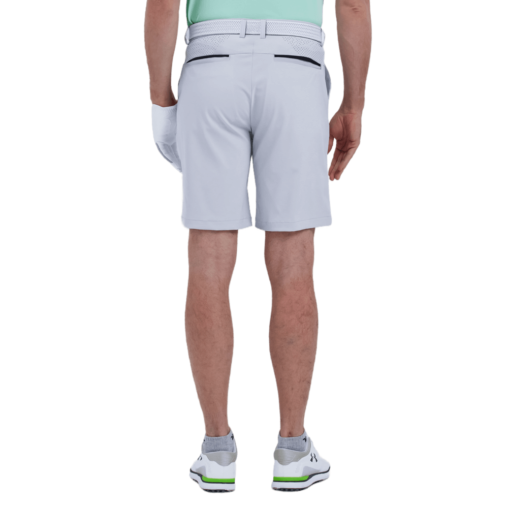 GoPlayer men's punched elastic golf shorts (light gray)