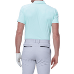 GoPlayer men's punched elastic golf shorts (light gray)