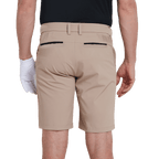 GoPlayer men's punched elastic golf shorts (light gray)