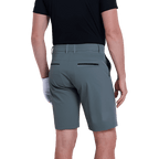 GoPlayer men's punched elastic golf shorts (light gray)