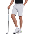 GoPlayer男彈性腰高爾夫短褲(白)