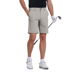 GoPlayer メンズ ゴムウエスト ゴルフ ショーツ (ライトグレー)
