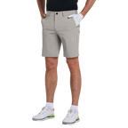 GoPlayer メンズ ゴムウエスト ゴルフ ショーツ (ライトグレー)