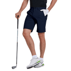 GoPlayer メンズ ゴムウエスト ゴルフ ショーツ (ネイビー ブルー)