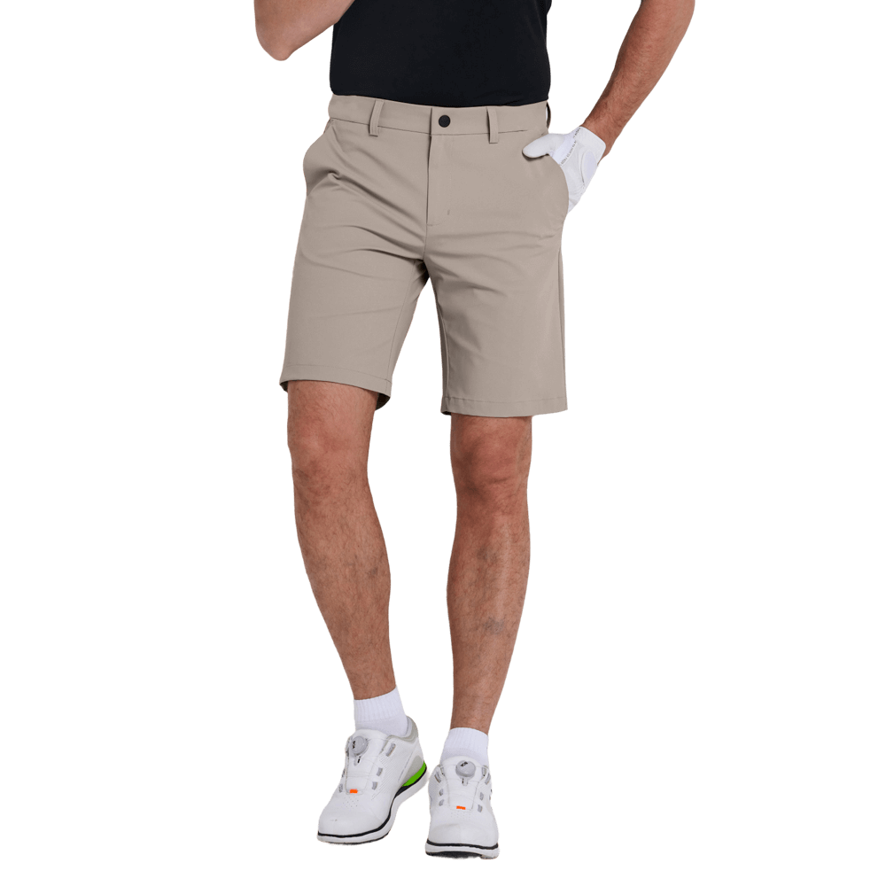 GoPlayer Men's Elastic Waist Golf Shorts (khaki)