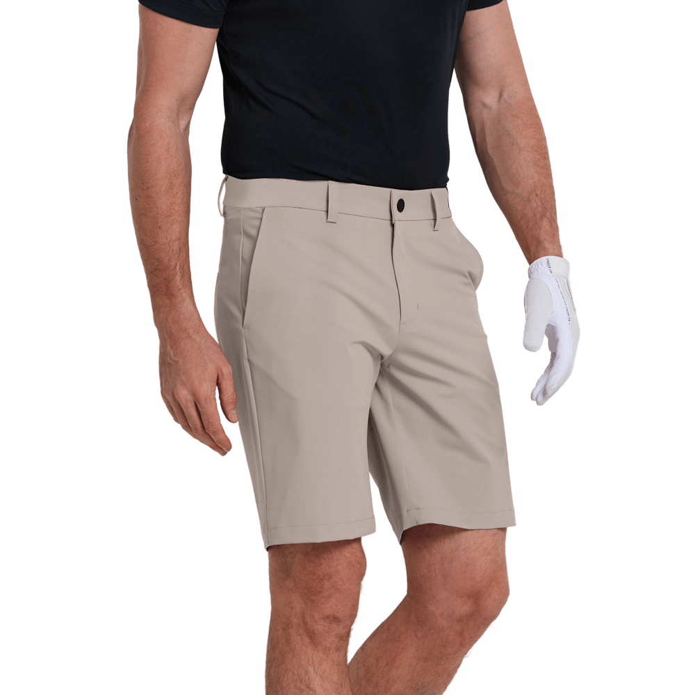 GoPlayer Men's Elastic Waist Golf Shorts (khaki)
