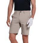 GoPlayer Men's Elastic Waist Golf Shorts (khaki)