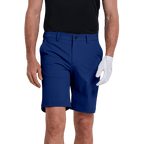 GoPlayer メンズ エラスティック ウエスト ゴルフ ショーツ (グレー ブルー)