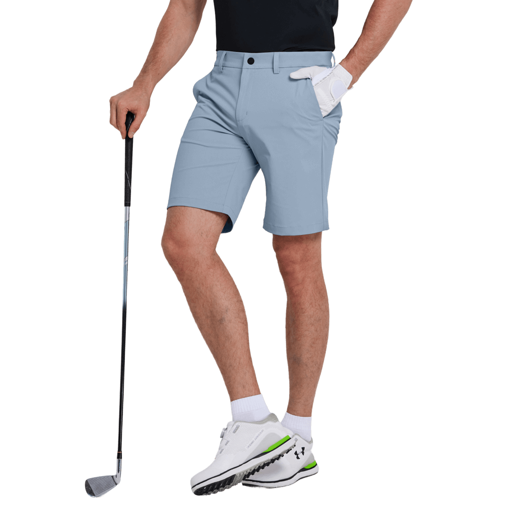 GoPlayer Men's Elastic Waist Golf Shorts (Sailor Blue)