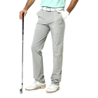 GoPlayer Men's Elastic Waist Golf Pants (Light Gray)