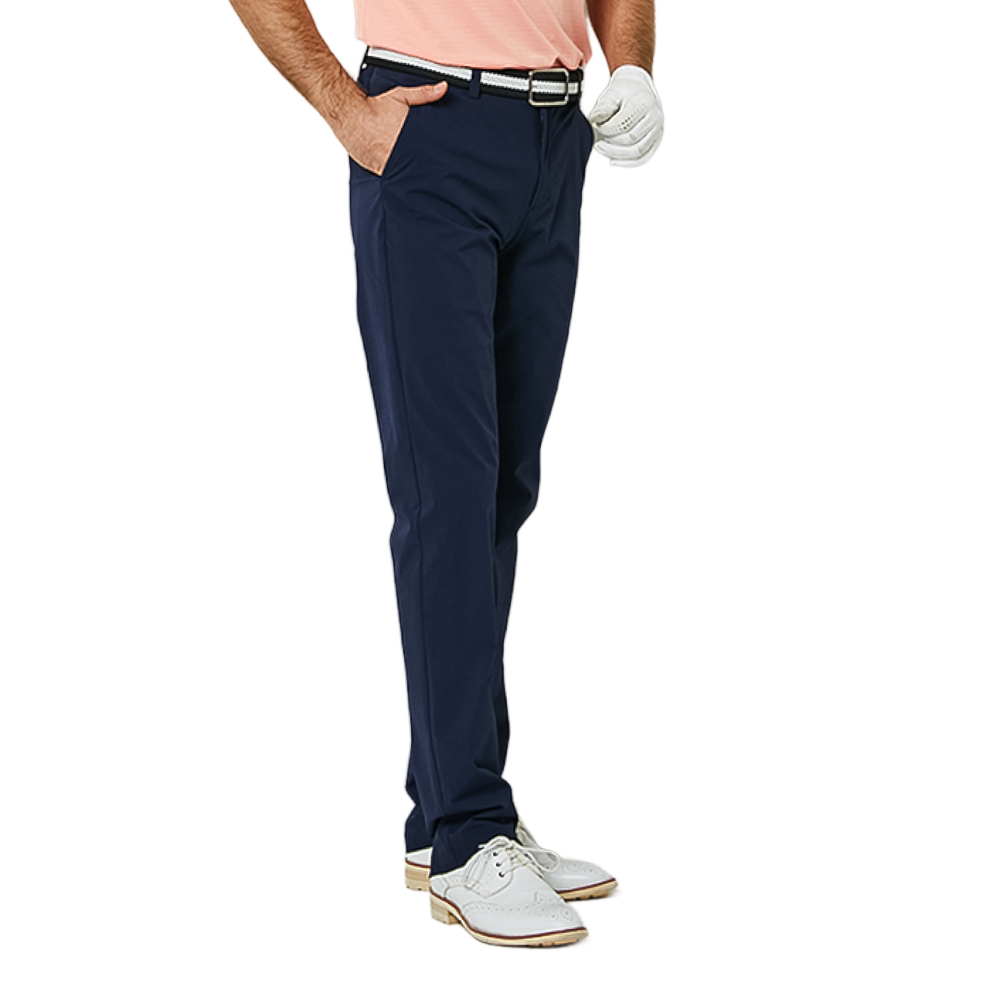 GoPlayer Men's Elastic Waist Golf Pants (Navy Blue)