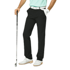 GoPlayer男彈性腰高爾夫長褲(黑)