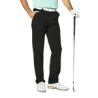 GoPlayer男彈性腰高爾夫長褲(黑)