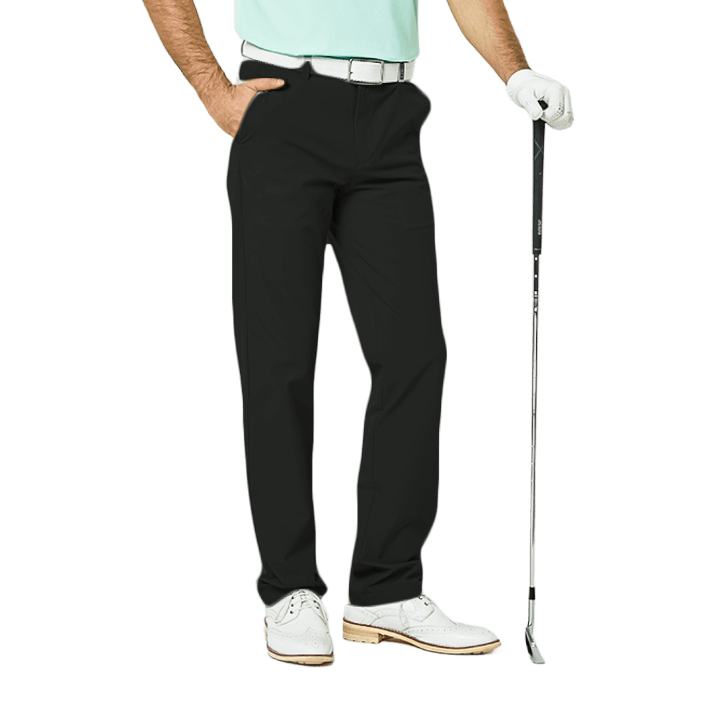 GoPlayer Men's Elastic Waist Golf Pants (Black)