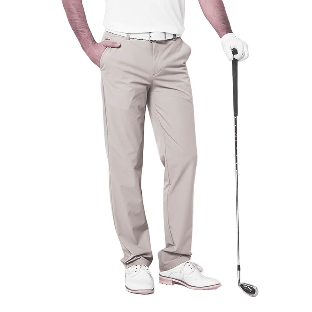 GoPlayer Men's Elastic Waist Golf Pants (khaki)