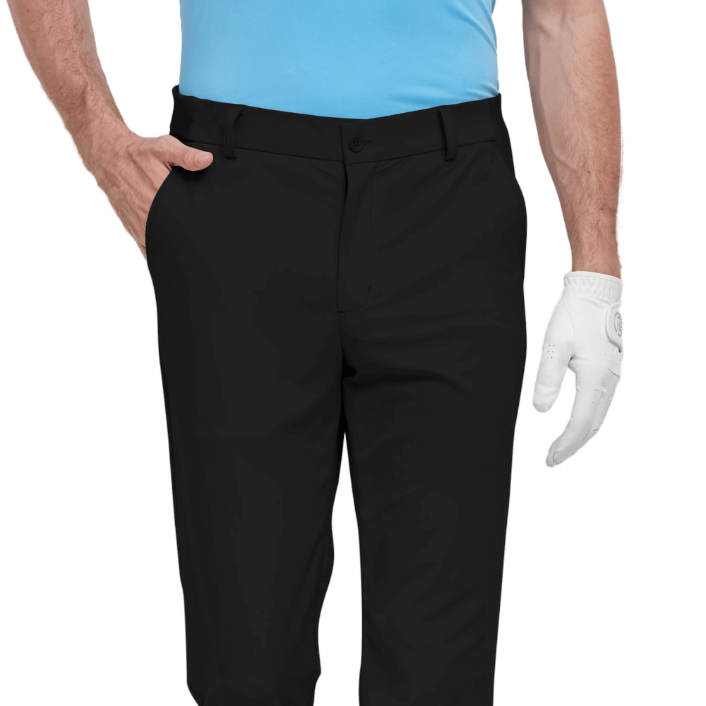 GoPlayer Men's Elastic Waist Golf Pants 2023 (Black)