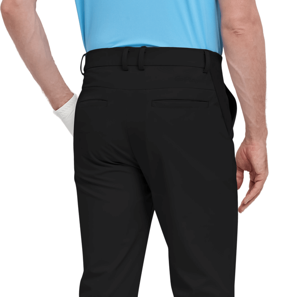 GoPlayer Men's Elastic Waist Golf Pants 2023 (Black)