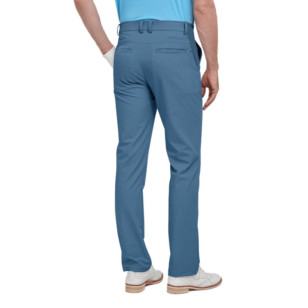 GoPlayer Men's Elastic Waist Golf Pants 2023 (Light Blue)