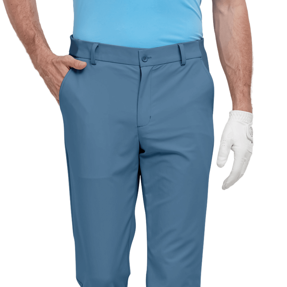 GoPlayer Men's Elastic Waist Golf Pants 2023 (Light Blue)