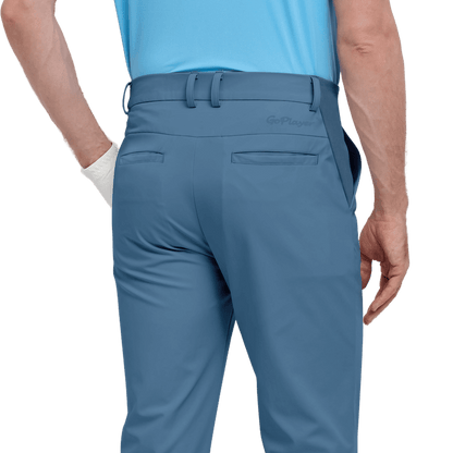 GoPlayer Men's Elastic Waist Golf Pants 2023 (Light Blue)