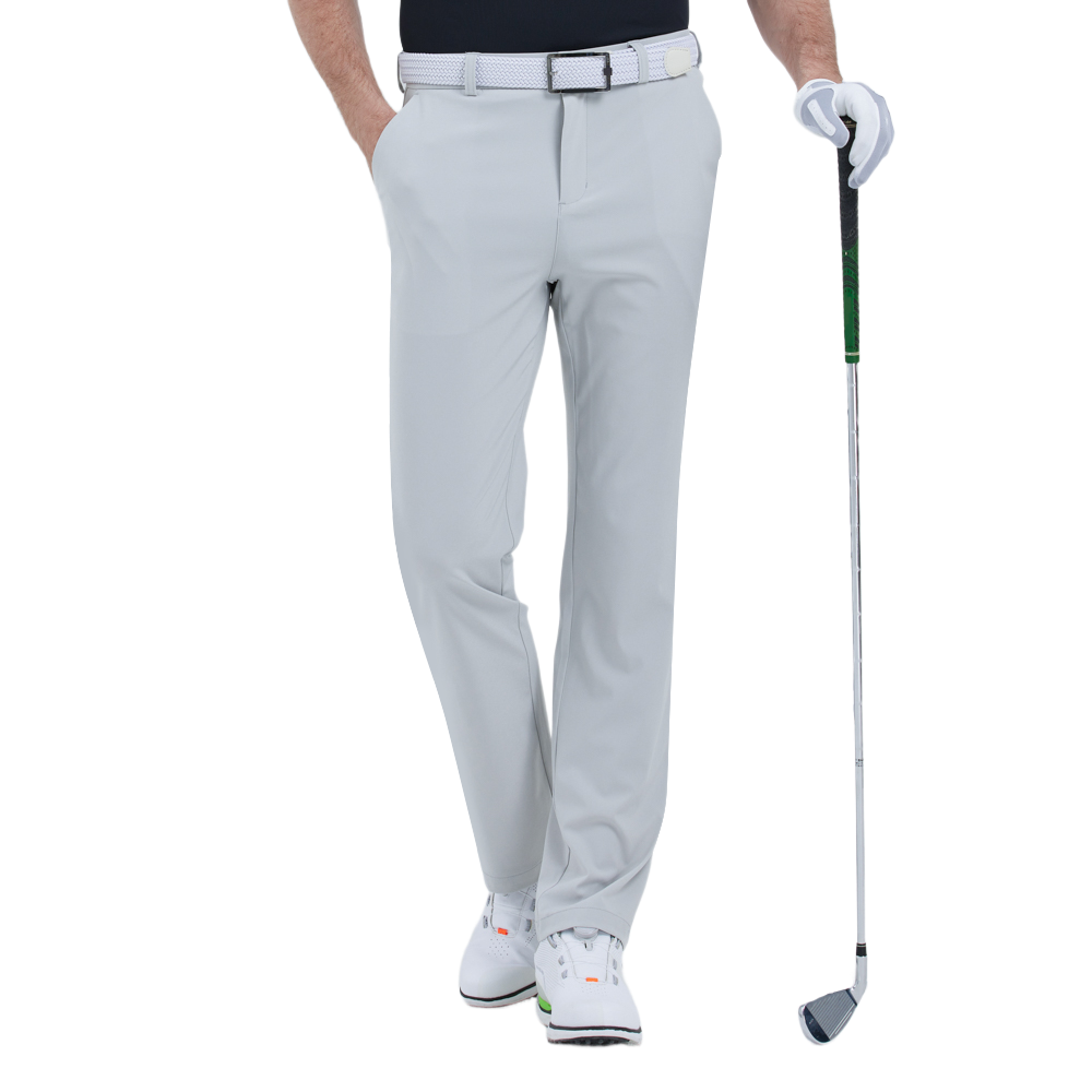 GoPlayer メンズ パンチングで通気性のあるゴルフ パンツ (ライト グレー)