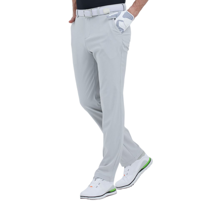 GoPlayer Men's Perforated Breathable Golf Pants (Light Gray)