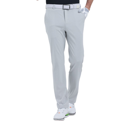 GoPlayer Men's Perforated Breathable Golf Pants (Light Gray)