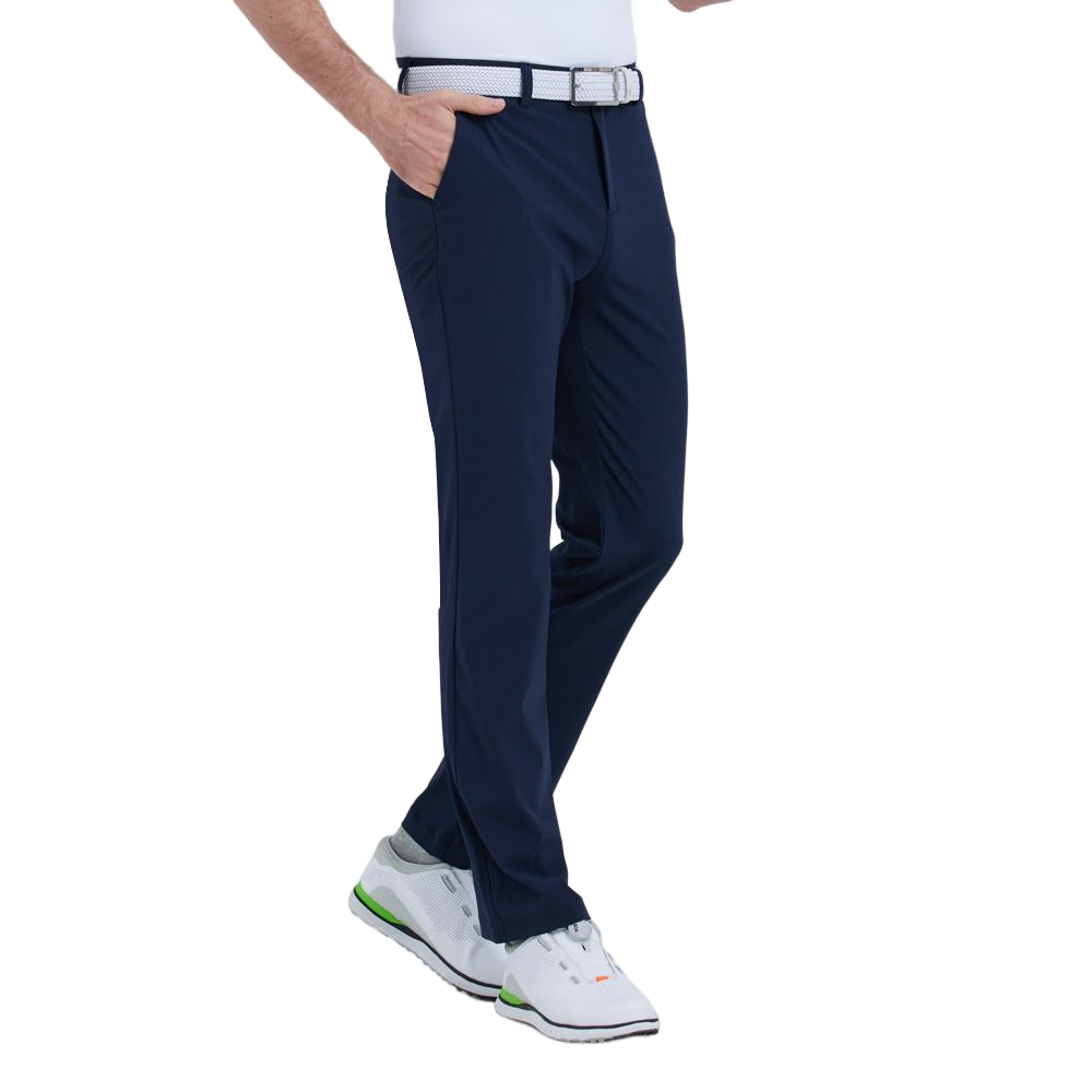 GoPlayer Men's Perforated Breathable Golf Trousers (Navy Blue)