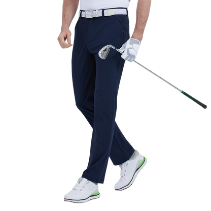 GoPlayer Men's Perforated Breathable Golf Trousers (Navy Blue)