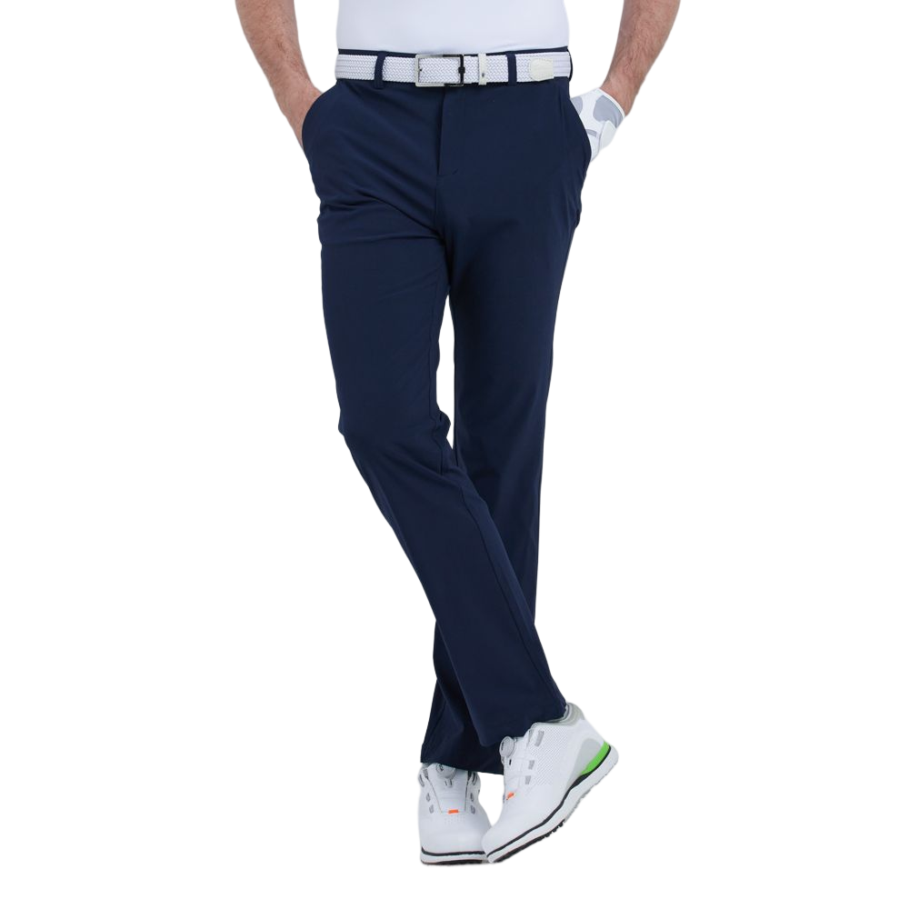 GoPlayer Men's Perforated Breathable Golf Trousers (Navy Blue)