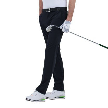 GoPlayer Men's Perforated Breathable Golf Pants (Black)