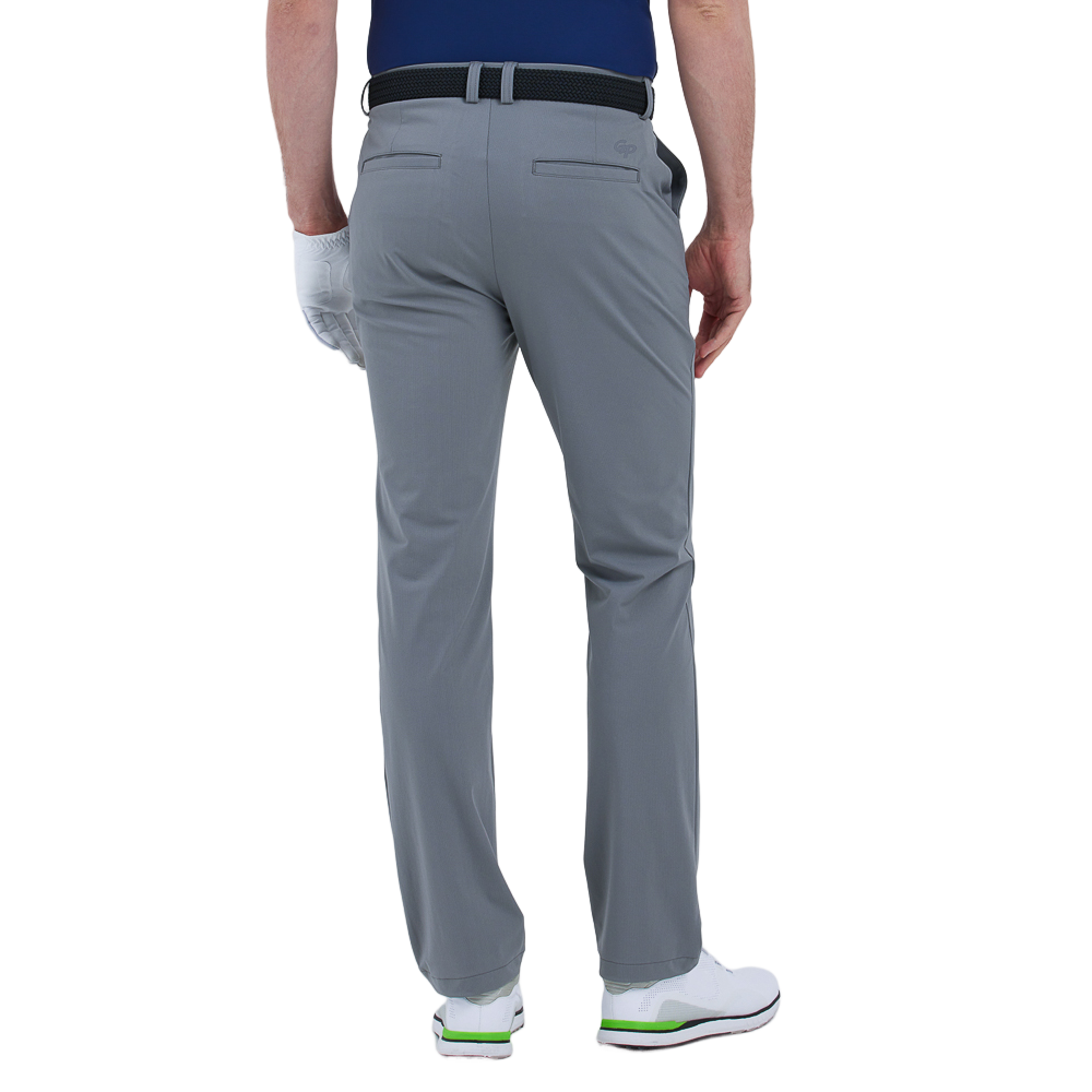 GoPlayer Men's Golf Perforated Breathable Golf Pants (Dark Gray)