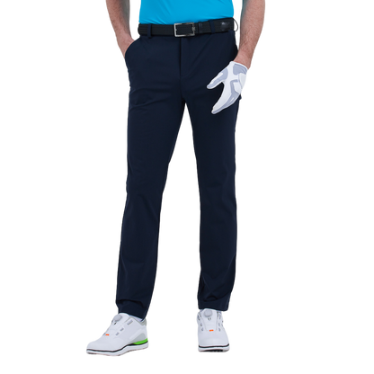 GoPlayer Men's Golf Perforated Breathable Golf Pants (Dark Blue)